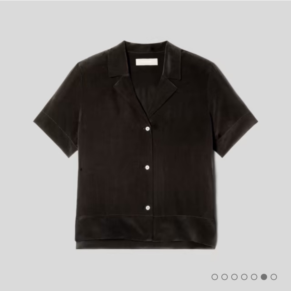 NWT Everlane Clean Short-Sleeve Silk Shirt
